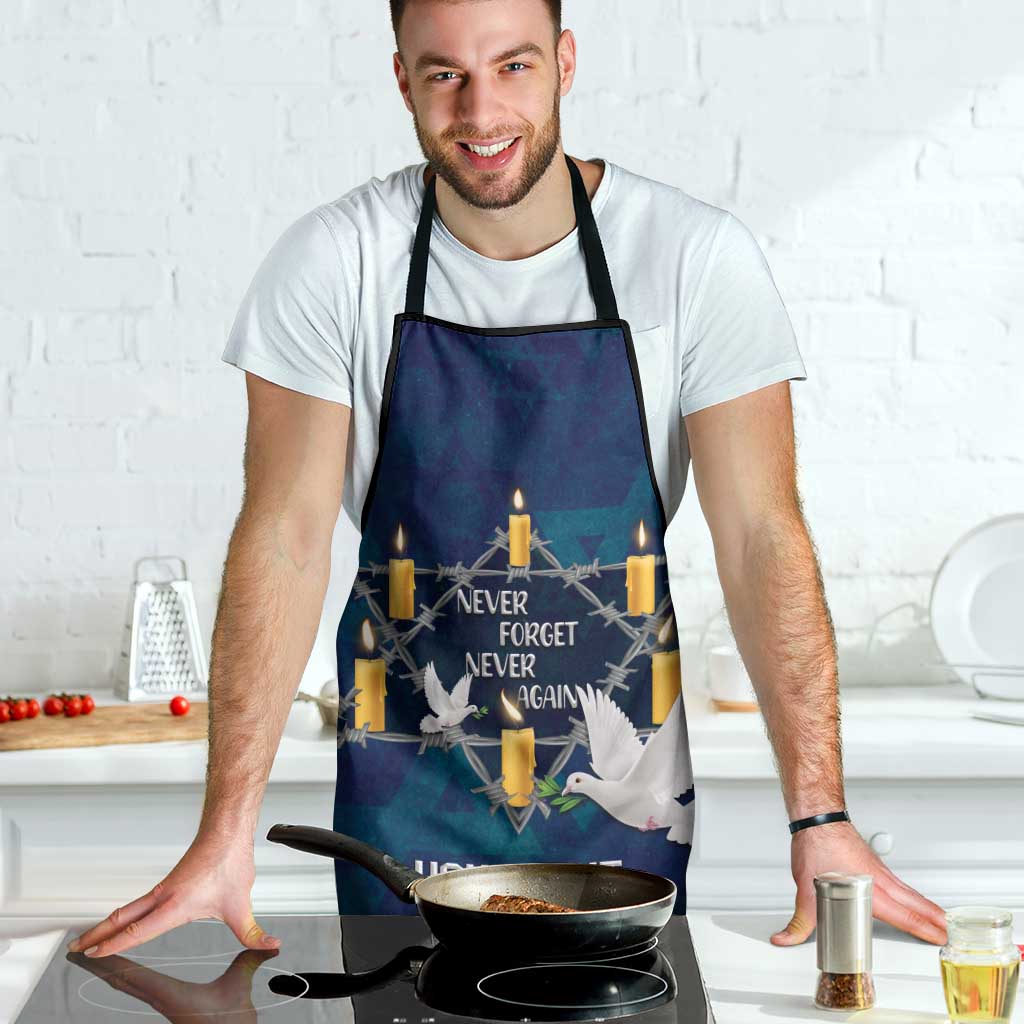 Personalised Israel Holocaust Remembrance Day Apron Yom HaShoah Never Forget Never Again