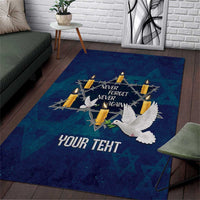Personalised Israel Holocaust Remembrance Day Area Rug Yom HaShoah Never Forget Never Again