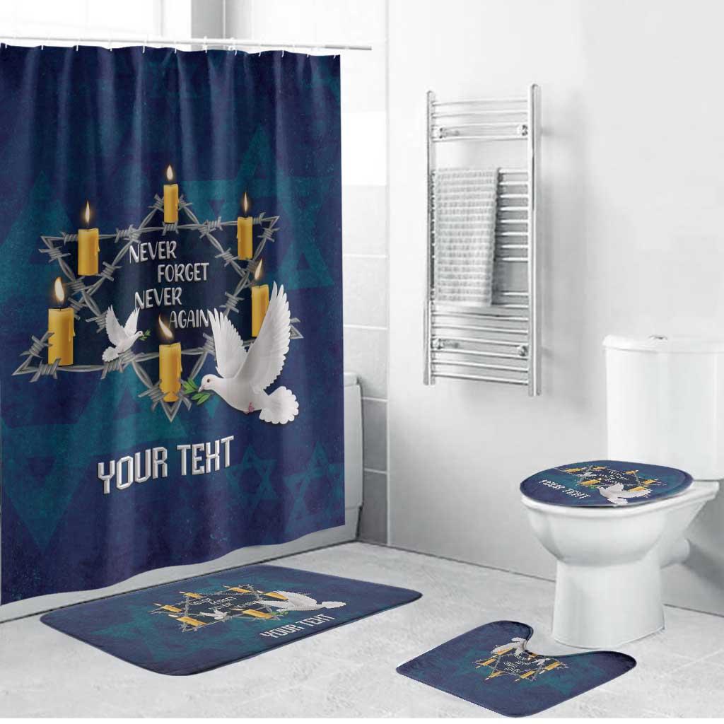 Personalised Israel Holocaust Remembrance Day Bathroom Set Yom HaShoah Never Forget Never Again