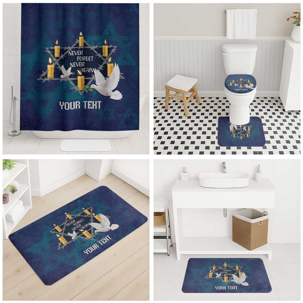 Personalised Israel Holocaust Remembrance Day Bathroom Set Yom HaShoah Never Forget Never Again