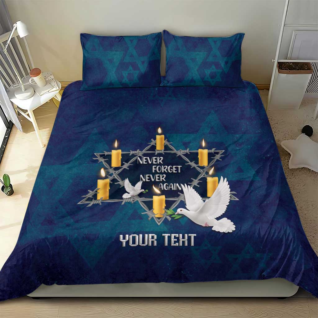 Personalised Israel Holocaust Remembrance Day Bedding Set Yom HaShoah Never Forget Never Again