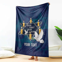 Personalised Israel Holocaust Remembrance Day Blanket Yom HaShoah Never Forget Never Again