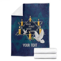 Personalised Israel Holocaust Remembrance Day Blanket Yom HaShoah Never Forget Never Again