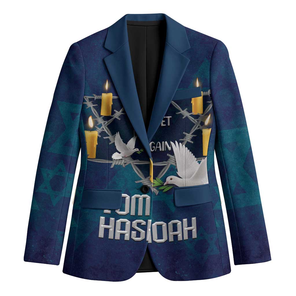 Personalised Israel Holocaust Remembrance Day Blazer Yom HaShoah Never Forget Never Again