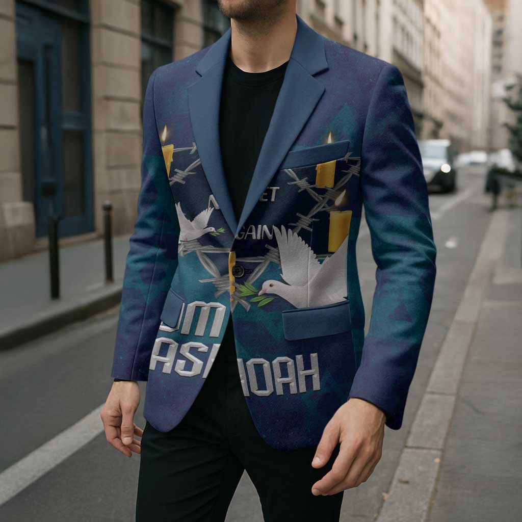 Personalised Israel Holocaust Remembrance Day Blazer Yom HaShoah Never Forget Never Again