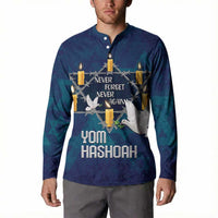 Personalised Israel Holocaust Remembrance Day Button Sweatshirt Yom HaShoah Never Forget Never Again