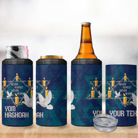 Personalised Israel Holocaust Remembrance Day 4 in 1 Can Cooler Tumbler Yom HaShoah Never Forget Never Again