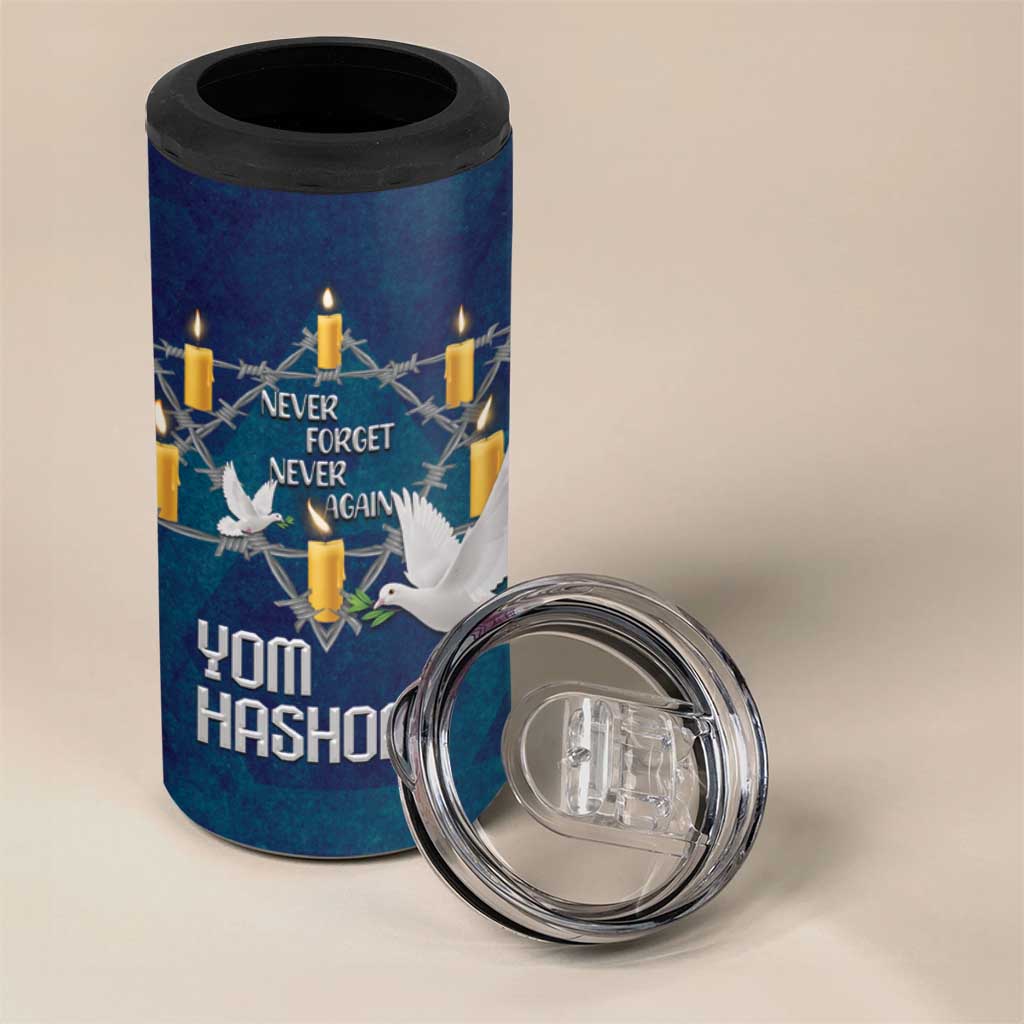 Personalised Israel Holocaust Remembrance Day 4 in 1 Can Cooler Tumbler Yom HaShoah Never Forget Never Again