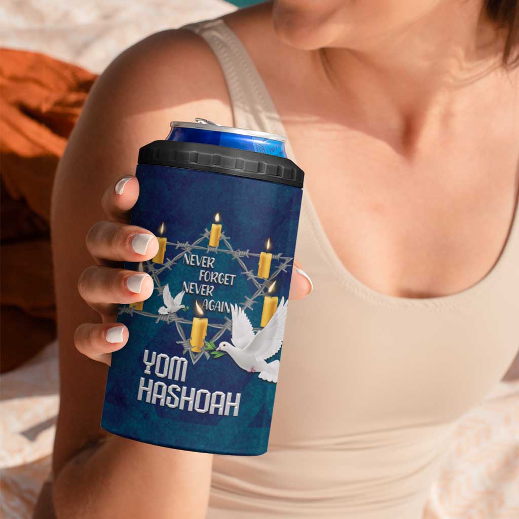 Personalised Israel Holocaust Remembrance Day 4 in 1 Can Cooler Tumbler Yom HaShoah Never Forget Never Again