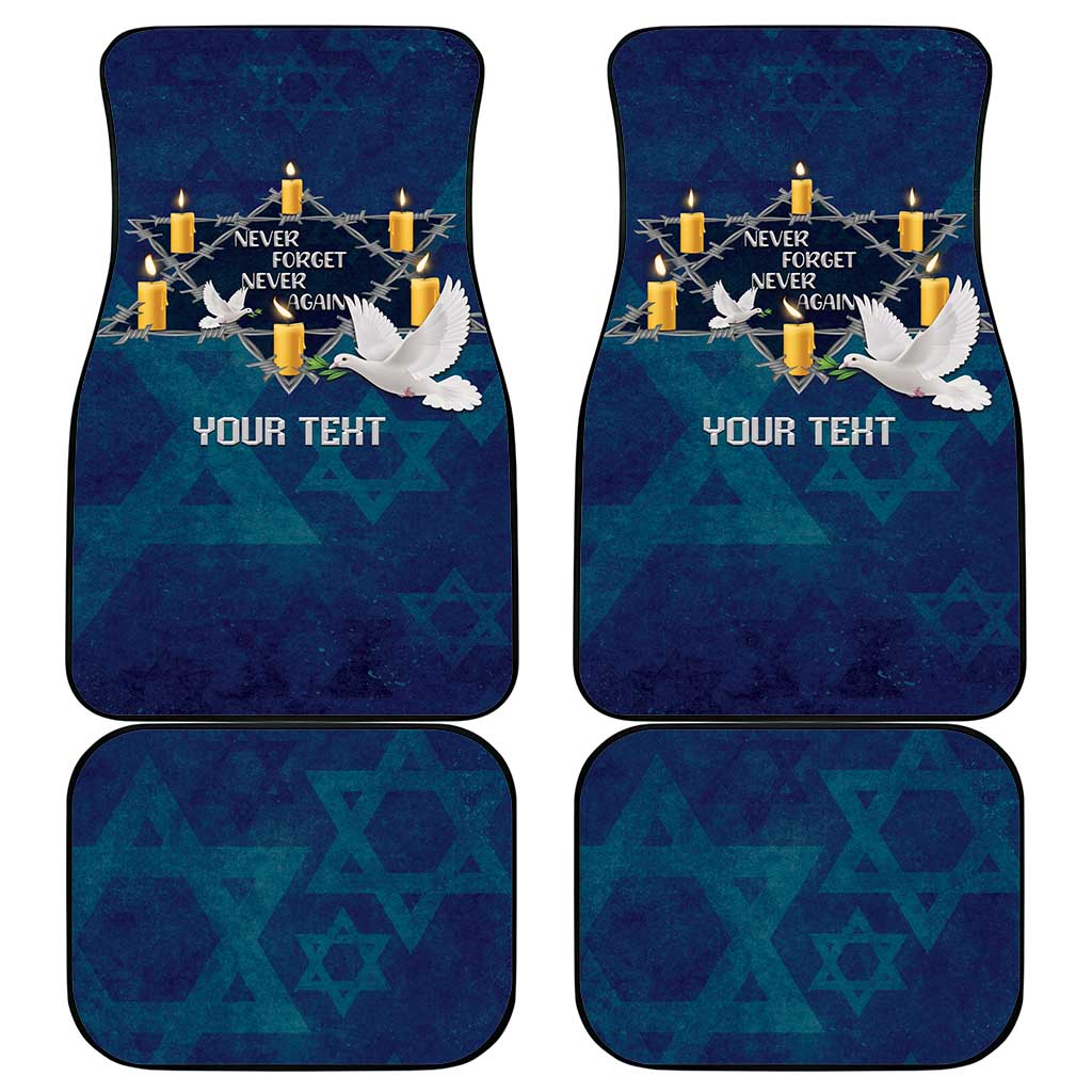 Personalised Israel Holocaust Remembrance Day Car Mats Yom HaShoah Never Forget Never Again