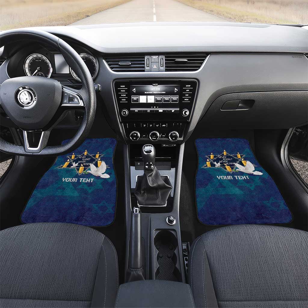 Personalised Israel Holocaust Remembrance Day Car Mats Yom HaShoah Never Forget Never Again