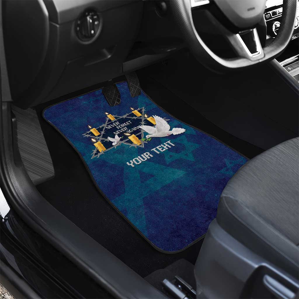 Personalised Israel Holocaust Remembrance Day Car Mats Yom HaShoah Never Forget Never Again