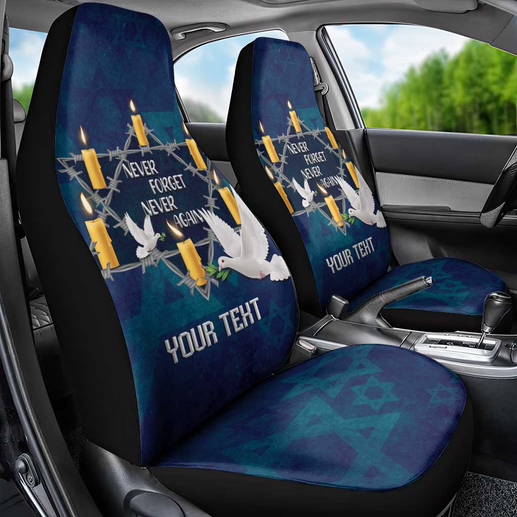 Personalised Israel Holocaust Remembrance Day Car Seat Cover Yom HaShoah Never Forget Never Again