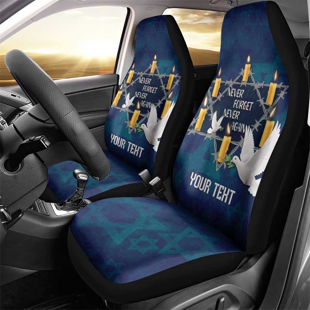 Personalised Israel Holocaust Remembrance Day Car Seat Cover Yom HaShoah Never Forget Never Again