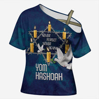 Personalised Israel Holocaust Remembrance Day Cross Shoulder Shirt Yom HaShoah Never Forget Never Again