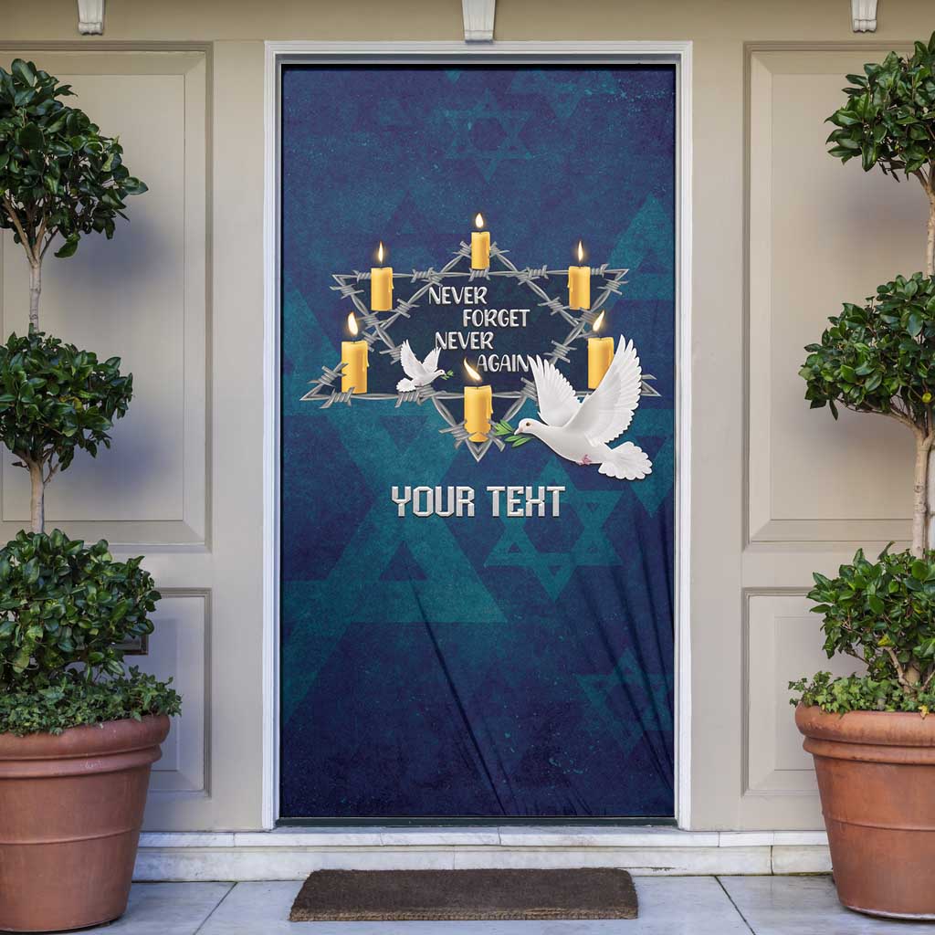 Personalised Israel Holocaust Remembrance Day Door Cover Yom HaShoah Never Forget Never Again