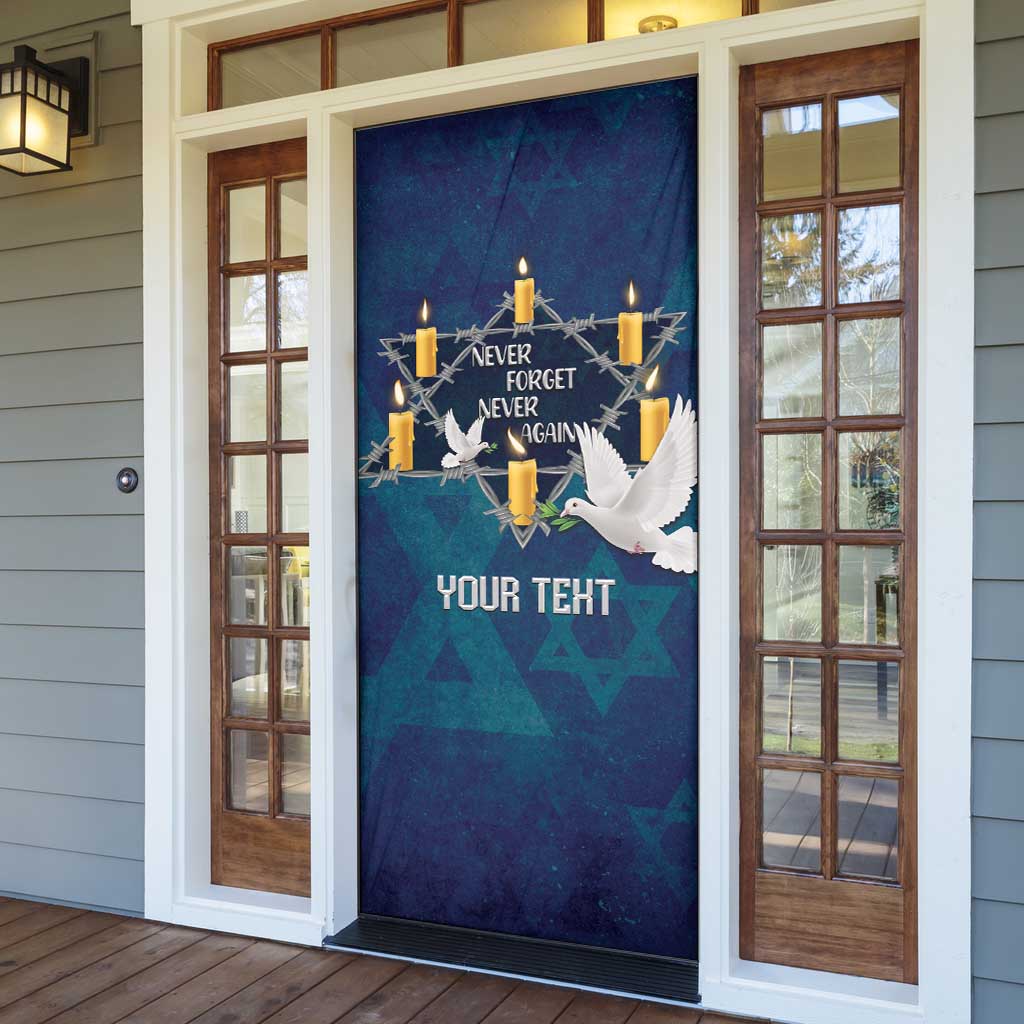 Personalised Israel Holocaust Remembrance Day Door Cover Yom HaShoah Never Forget Never Again