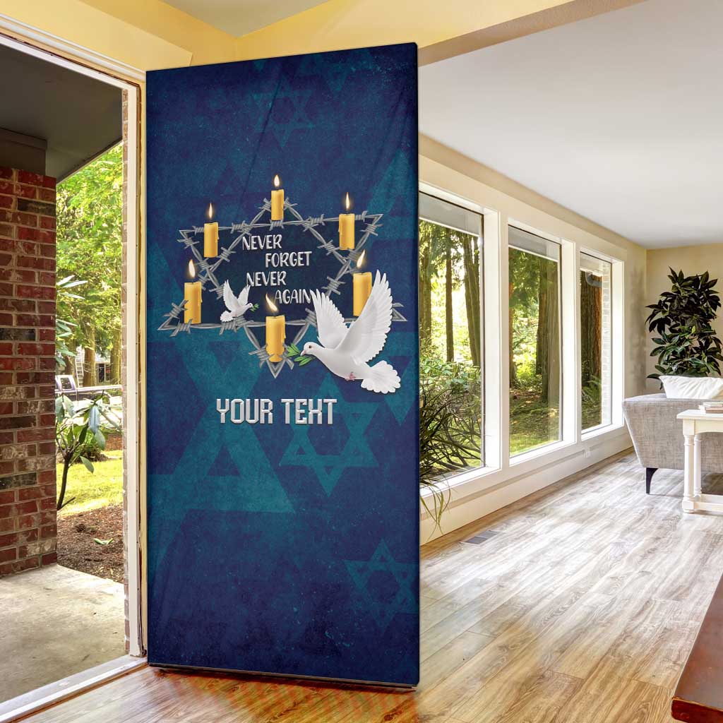 Personalised Israel Holocaust Remembrance Day Door Cover Yom HaShoah Never Forget Never Again