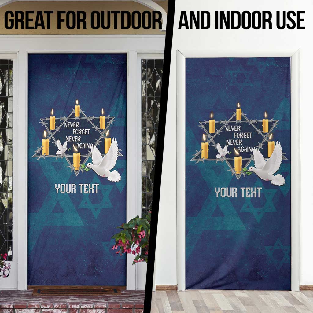 Personalised Israel Holocaust Remembrance Day Door Cover Yom HaShoah Never Forget Never Again