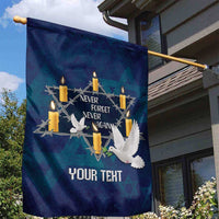 Personalised Israel Holocaust Remembrance Day Garden Flag Yom HaShoah Never Forget Never Again