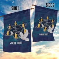Personalised Israel Holocaust Remembrance Day Garden Flag Yom HaShoah Never Forget Never Again