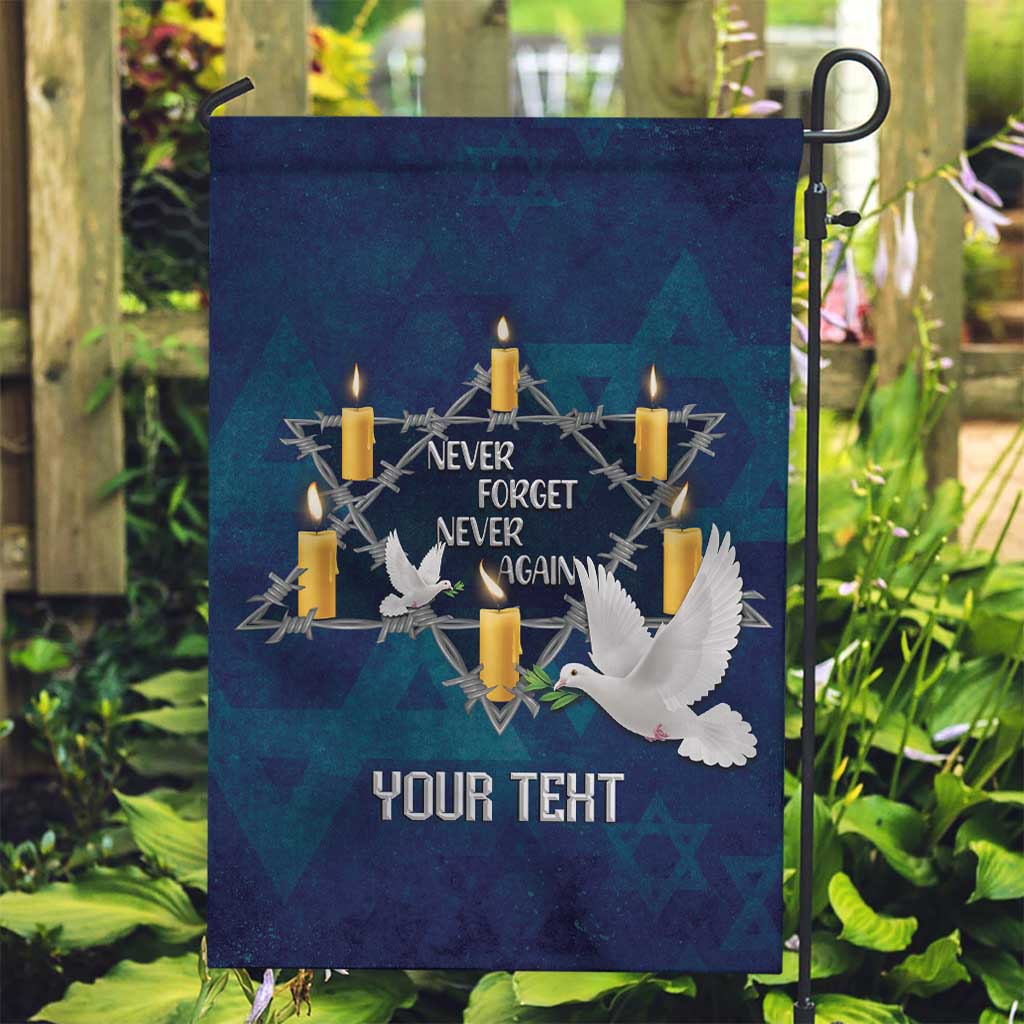 Personalised Israel Holocaust Remembrance Day Garden Flag Yom HaShoah Never Forget Never Again