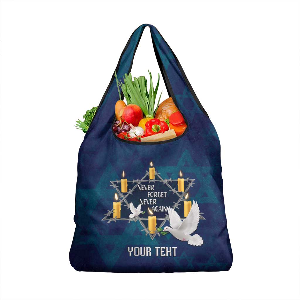 Personalised Israel Holocaust Remembrance Day Grocery Bag Yom HaShoah Never Forget Never Again