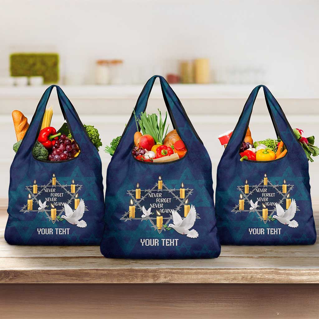 Personalised Israel Holocaust Remembrance Day Grocery Bag Yom HaShoah Never Forget Never Again