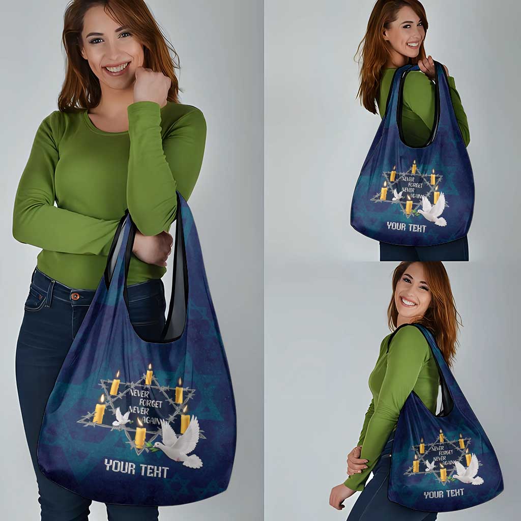 Personalised Israel Holocaust Remembrance Day Grocery Bag Yom HaShoah Never Forget Never Again