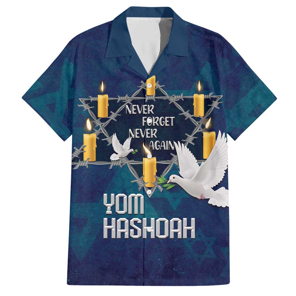 Personalised Israel Holocaust Remembrance Day Hawaiian Shirt Yom HaShoah Never Forget Never Again