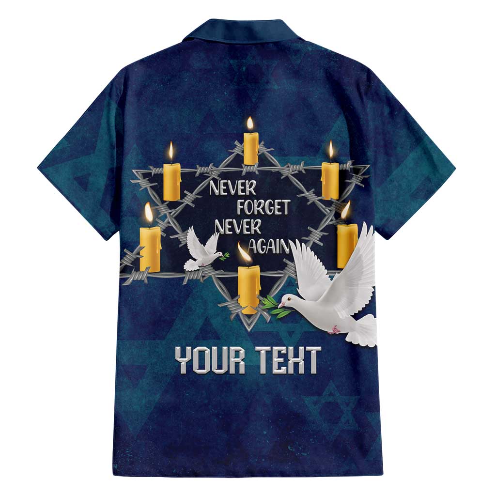 Personalised Israel Holocaust Remembrance Day Hawaiian Shirt Yom HaShoah Never Forget Never Again