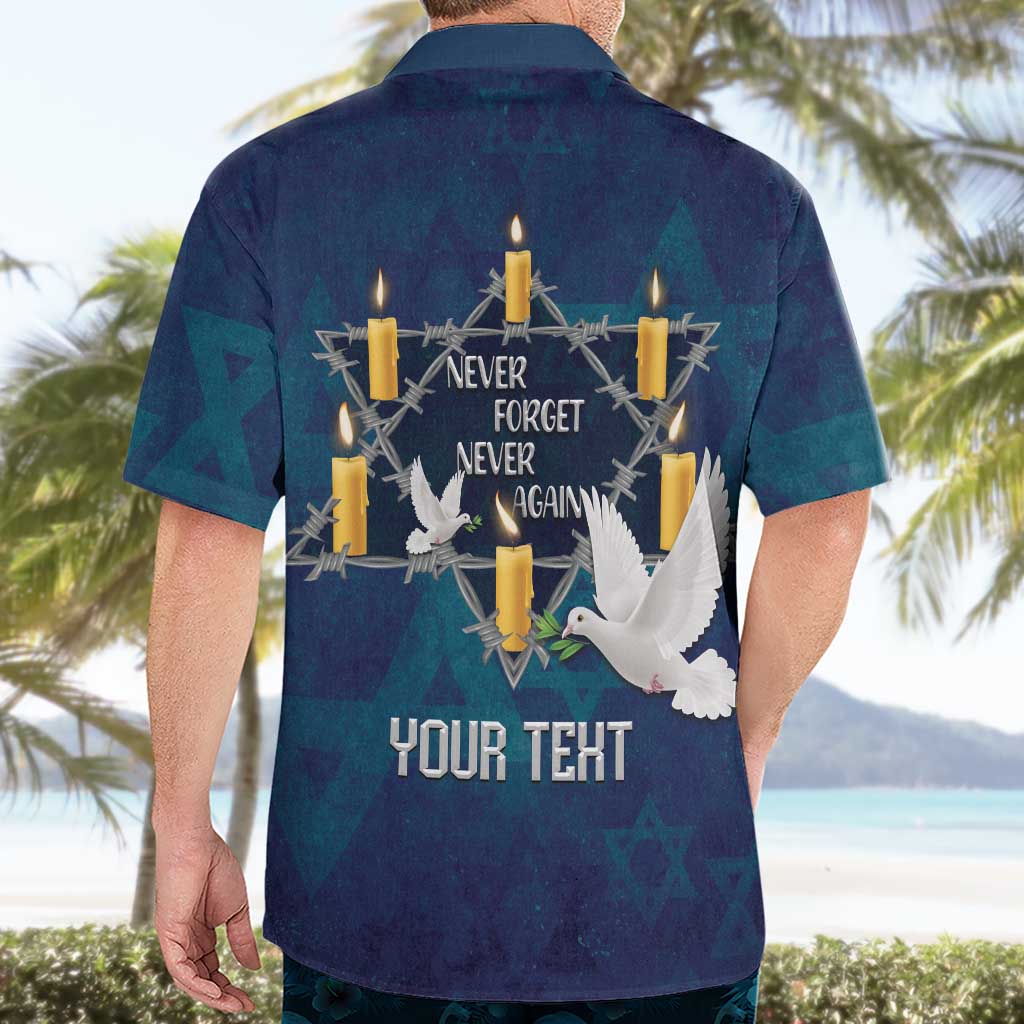 Personalised Israel Holocaust Remembrance Day Hawaiian Shirt Yom HaShoah Never Forget Never Again
