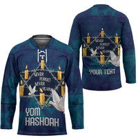 Personalised Israel Holocaust Remembrance Day Hockey Jersey Yom HaShoah Never Forget Never Again