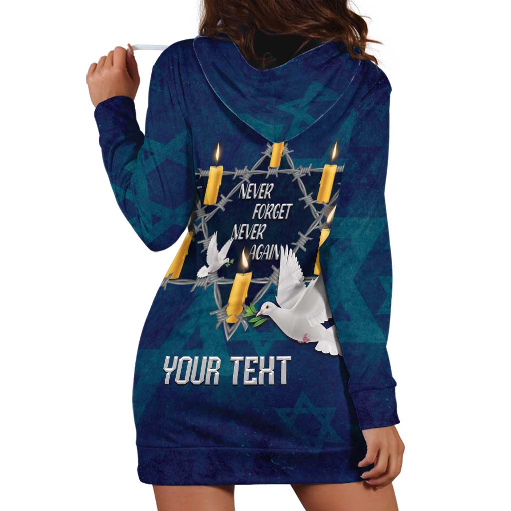 Personalised Israel Holocaust Remembrance Day Hoodie Dress Yom HaShoah Never Forget Never Again
