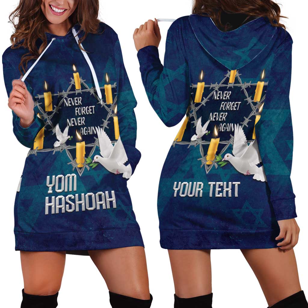 Personalised Israel Holocaust Remembrance Day Hoodie Dress Yom HaShoah Never Forget Never Again