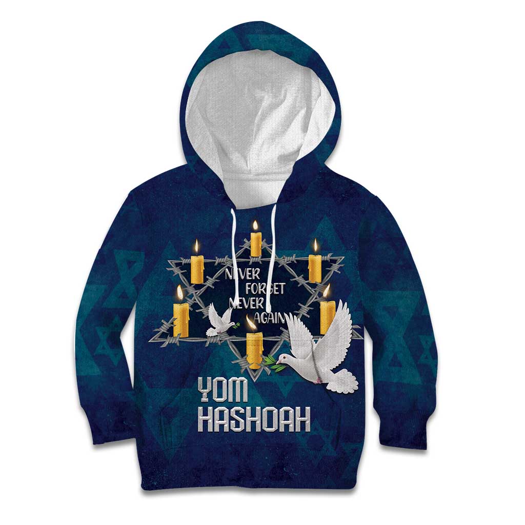 Personalised Israel Holocaust Remembrance Day Kid Hoodie Yom HaShoah Never Forget Never Again