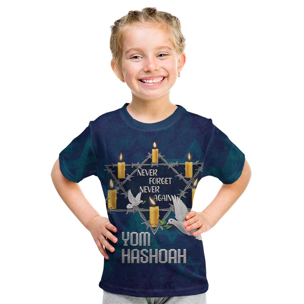 Personalised Israel Holocaust Remembrance Day Kid T Shirt Yom HaShoah Never Forget Never Again