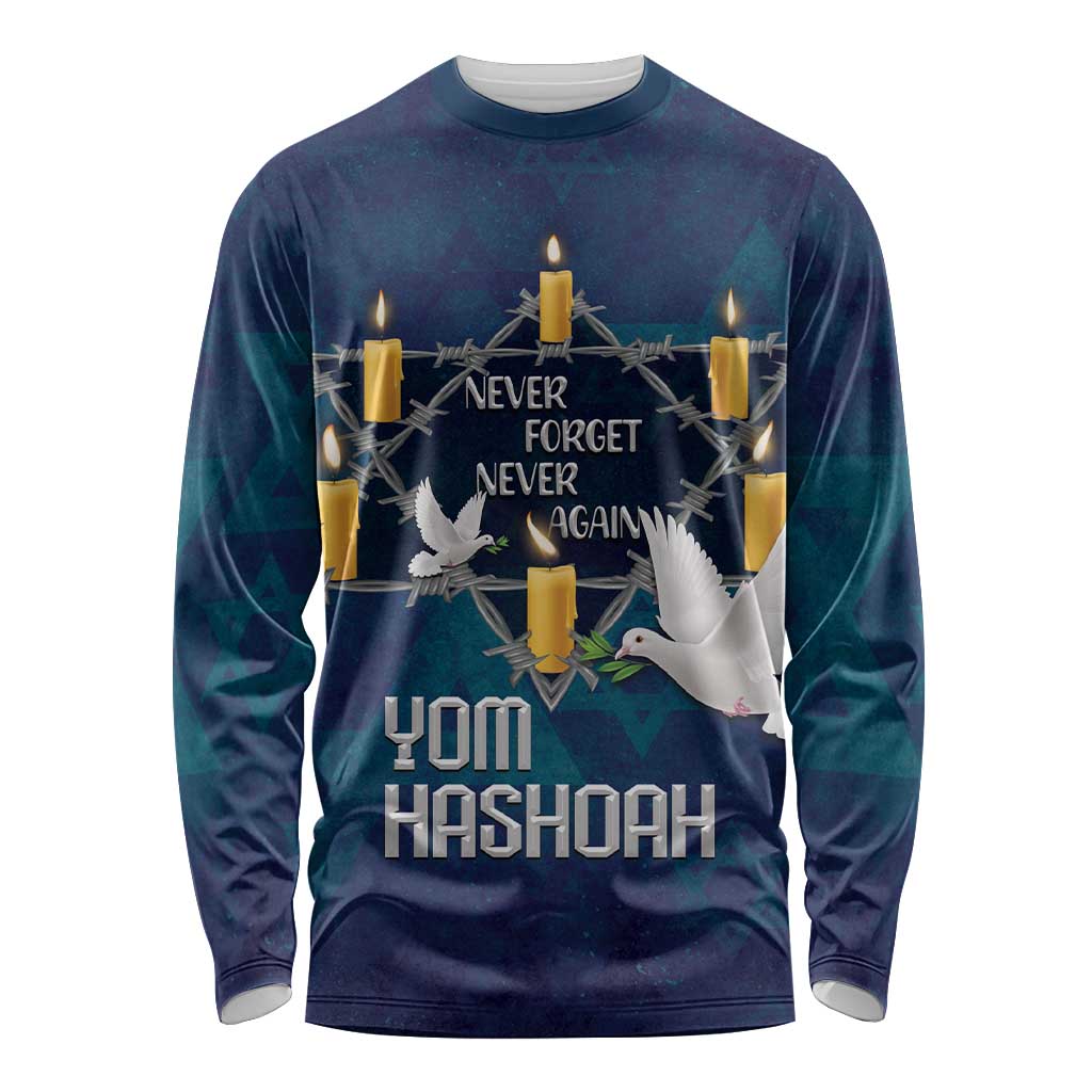 Personalised Israel Holocaust Remembrance Day Long Sleeve Shirt Yom HaShoah Never Forget Never Again