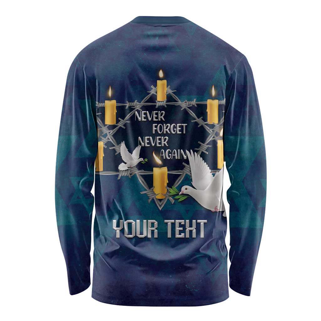 Personalised Israel Holocaust Remembrance Day Long Sleeve Shirt Yom HaShoah Never Forget Never Again