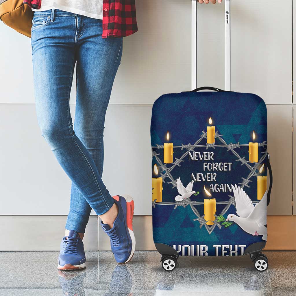 Personalised Israel Holocaust Remembrance Day Luggage Cover Yom HaShoah Never Forget Never Again