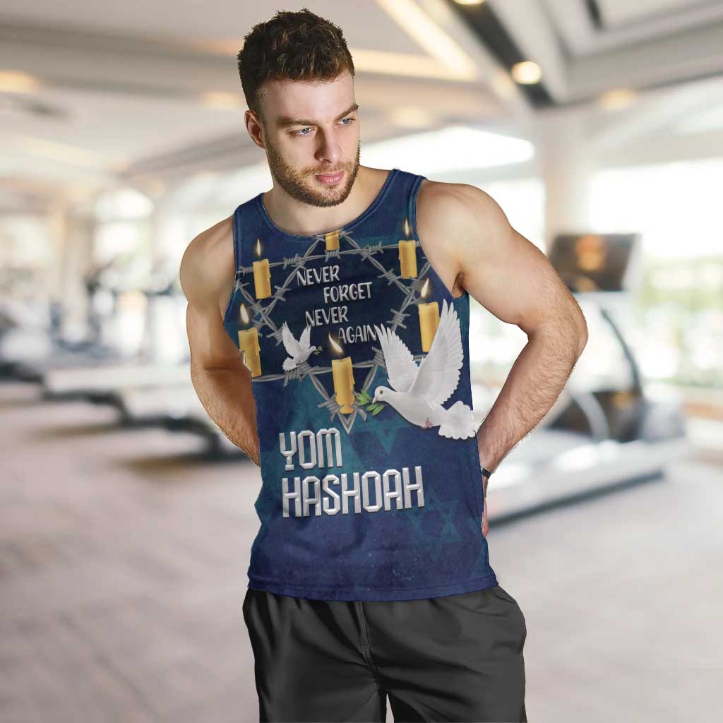 Personalised Israel Holocaust Remembrance Day Men Tank Top Yom HaShoah Never Forget Never Again