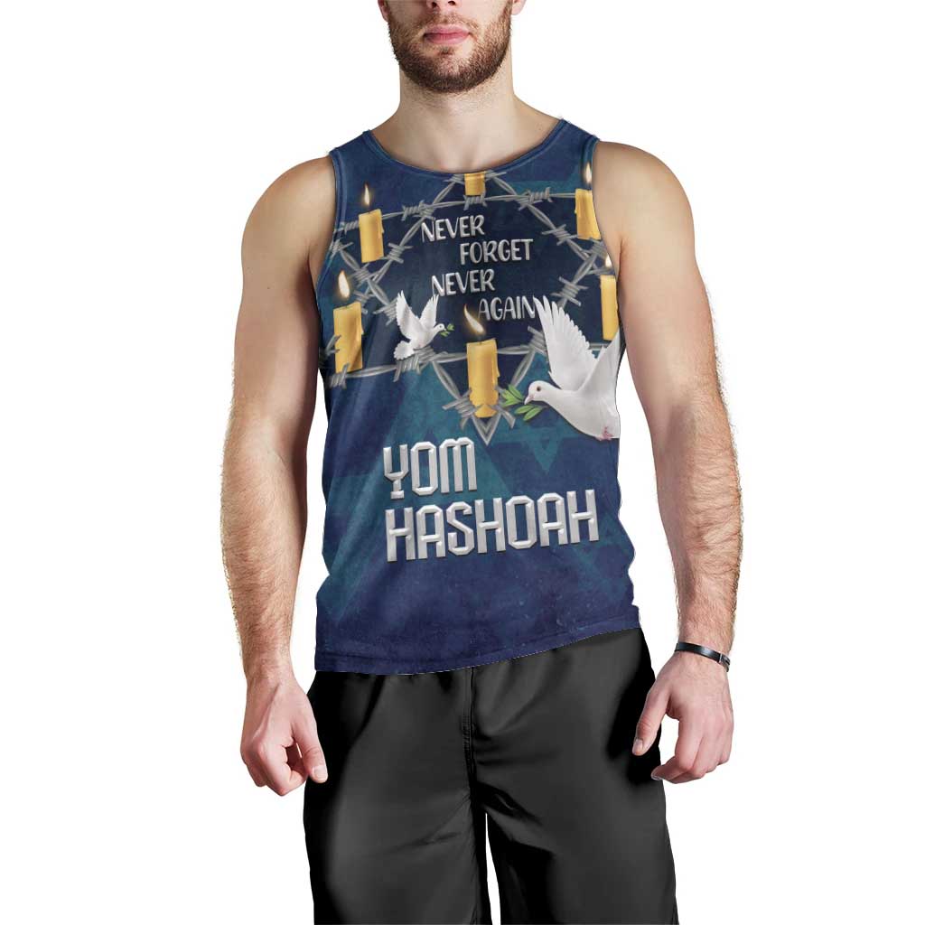 Personalised Israel Holocaust Remembrance Day Men Tank Top Yom HaShoah Never Forget Never Again