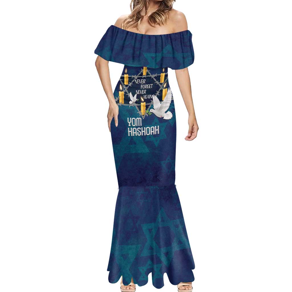 Personalised Israel Holocaust Remembrance Day Mermaid Dress Yom HaShoah Never Forget Never Again