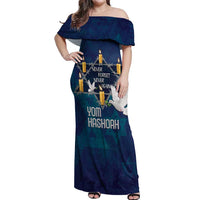 Personalised Israel Holocaust Remembrance Day Off Shoulder Maxi Dress Yom HaShoah Never Forget Never Again