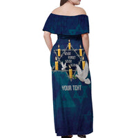 Personalised Israel Holocaust Remembrance Day Off Shoulder Maxi Dress Yom HaShoah Never Forget Never Again