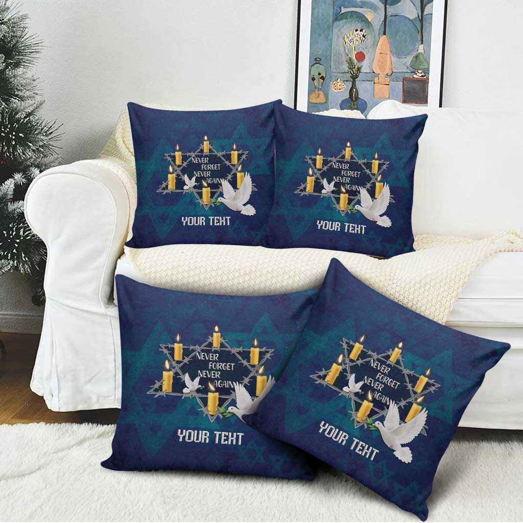 Personalised Israel Holocaust Remembrance Day Pillow Cover Yom HaShoah Never Forget Never Again