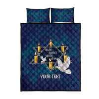 Personalised Israel Holocaust Remembrance Day Quilt Bed Set Yom HaShoah Never Forget Never Again