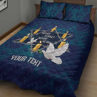 Personalised Israel Holocaust Remembrance Day Quilt Bed Set Yom HaShoah Never Forget Never Again