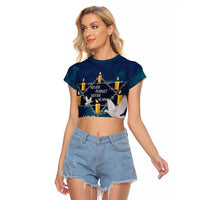 Personalised Israel Holocaust Remembrance Day Raglan Cropped T Shirt Yom HaShoah Never Forget Never Again