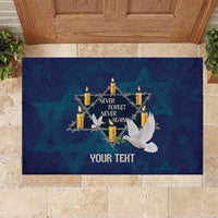 Personalised Israel Holocaust Remembrance Day Rubber Doormat Yom HaShoah Never Forget Never Again